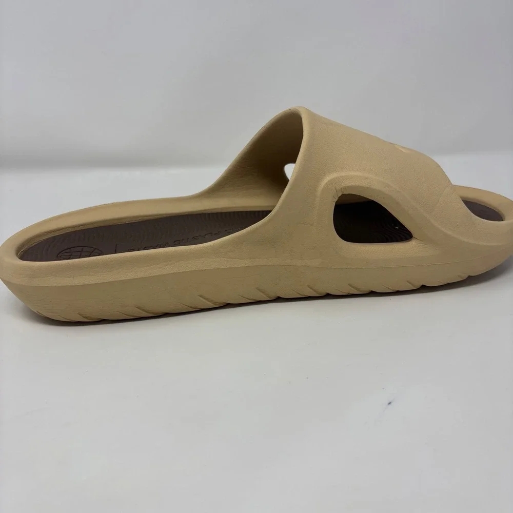 Adidas Adicane Slides Mens Sand Beige Brown Foam Sandals Size 11